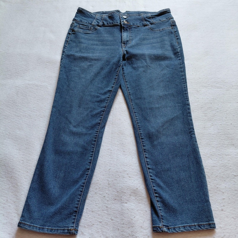 D. Jeans Womens Blue Denim Bootcut Jeans Size 12 Stretch Medium Wash JK1130